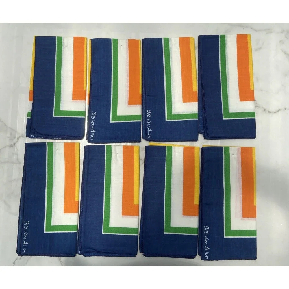 Bob Van Allen MCM Cloth Napkins Squares Set Of 8 Avant Grade MOD Retro